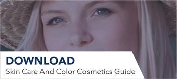 Download button for skin care and color cosmetics guide